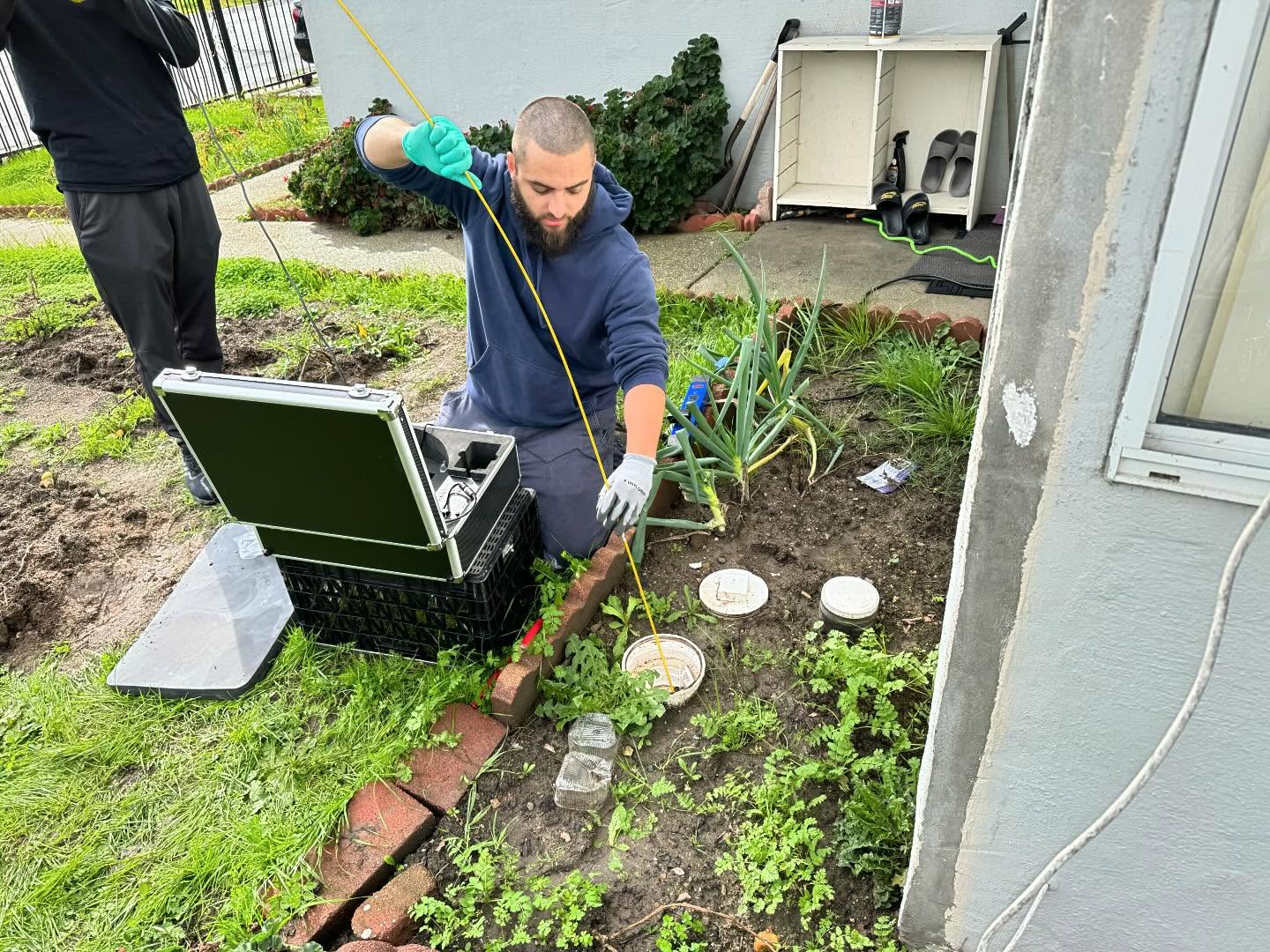 Prime Time Plumbing technician performing a sewer camera inspection